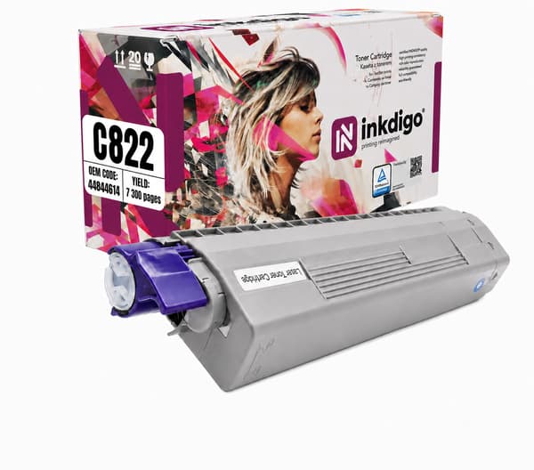 Inkdigo toner 44844614 kompatibel med OKI C822CDTN C822DN C822N TÜV-certifierad