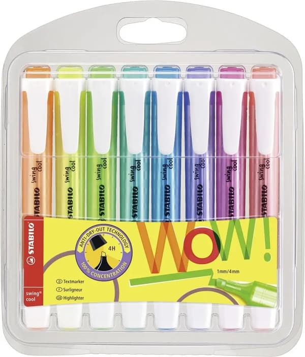 SWING COOL overstregningstusch etui 8 stk. 7308