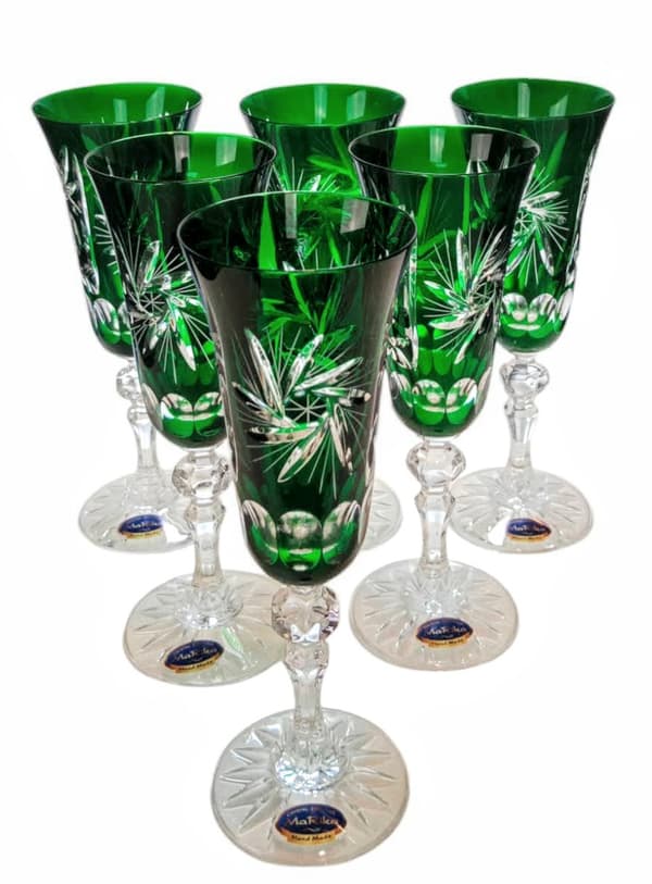 Smaragdkristall champagneglas 150 ml Olive Grinder