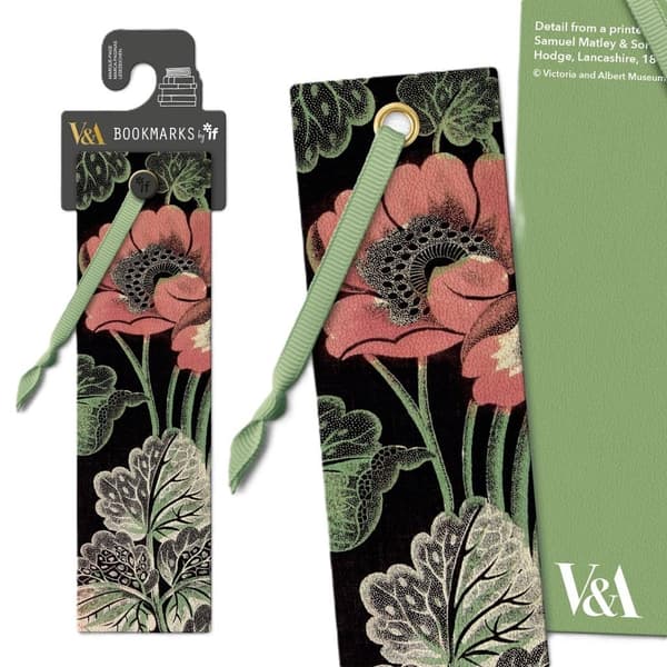 V&A-kirjanmerkki - Anemone-kukka