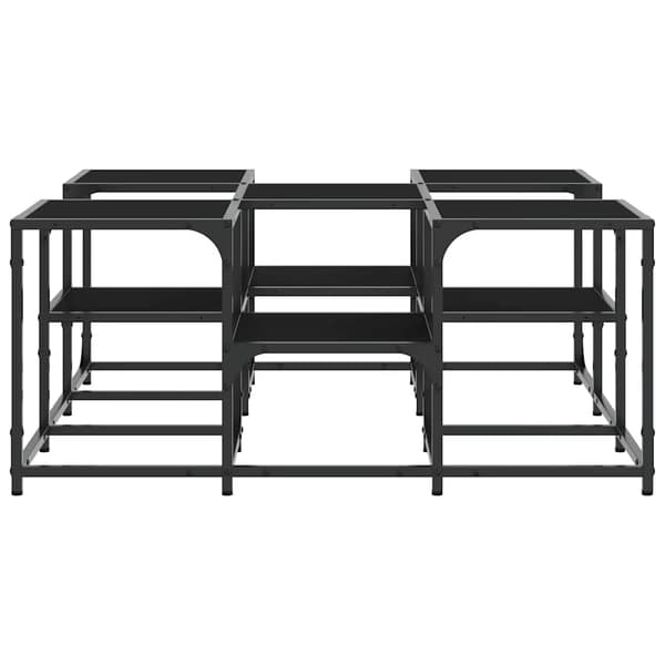 vidaXL sofabord, sort, 91x91x40 cm, træbaseret materiale