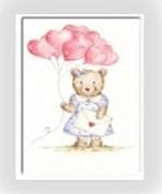 Kort B6 Bamse med balloner