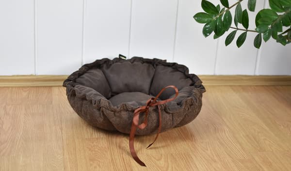 DAISY seng brun + brun struktur 80 cm