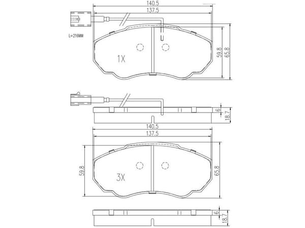 FT29107 FAST BREMSEKLODSER FORAN 1-SENSOR