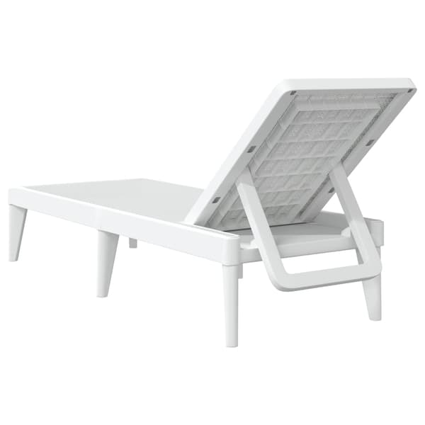 vidaXL Solstol, Vit, 186x60x29 cm, PP
