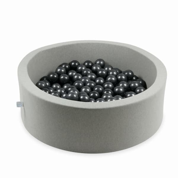 Legetøjskugler ø7cm 200 stk. metallisk grafit