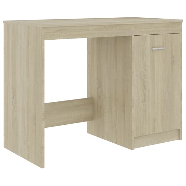vidaXL skrivebord, Sonoma eg, 100x50x76 cm, spånplade