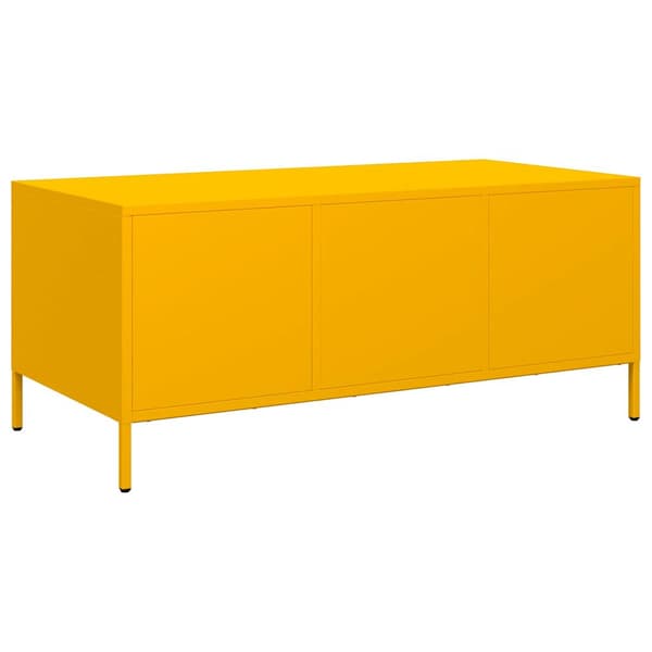 vidaXL Soffbord senapsgrå 101,5x50x43,5cm stål