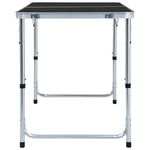 vidaXL foldbart campingbord grå aluminium 120 x 60 cm
