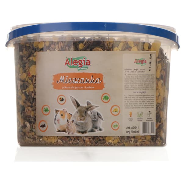 Alegia - foderblanding til gnavere og kaniner 3000 ml
