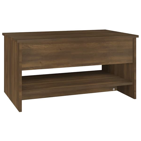 vidaXL sofabord brunt egetræ 80x50x40 cm træbaseret materiale