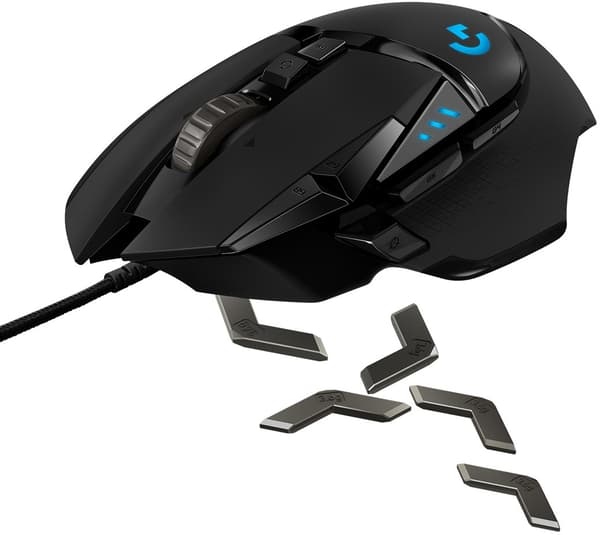 Logitech G502 Gaming Hero USB RGB Mus Sort (910-005471)