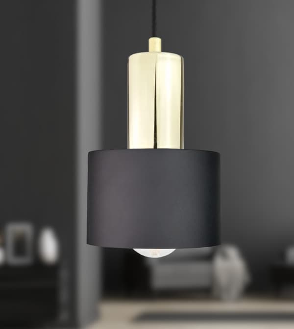Hængelampe 5xE27 LUCE SORT GULD