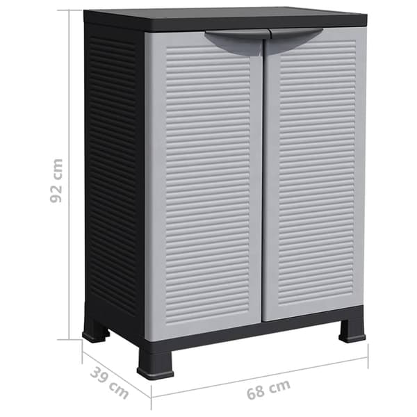 vidaXL Plastskåp, 68x39x92 cm