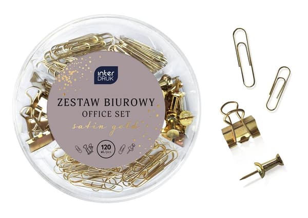 Satin Gold kontorsæt 120 dele
