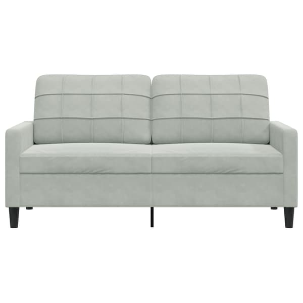 vidaXL 2-sitssoffa ljusgrå 140 cm klädd i sammet