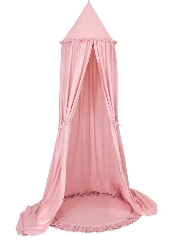 Legemåtte med flæser - støvet pink