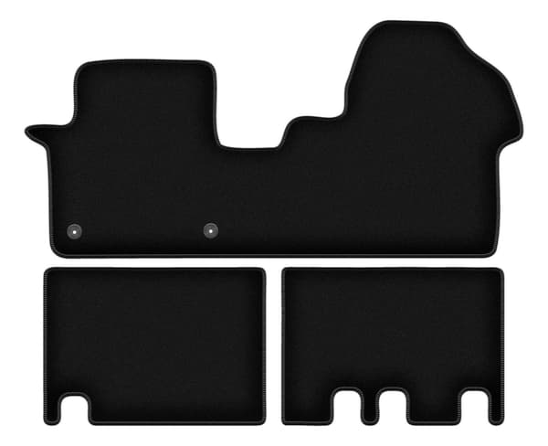 BASIC sorte velourmåtter til: Citroën Jumpy III 2 rækker (2018-)