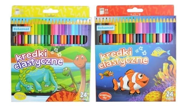 Fleksible farveblyanter 24 farver MIX