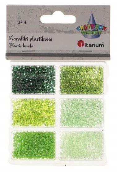 Plastikperler 6 størrelser 32g