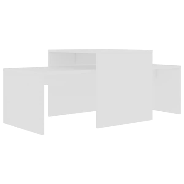 vidaXL Soffbordsset, Vit, 100x48x40 cm