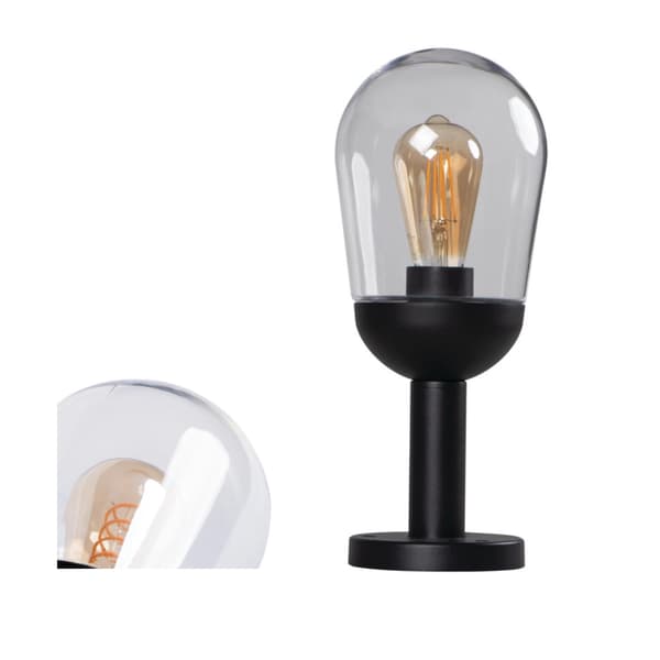 LED-belysning til have, standerlampe LIEGO 35 cm sort E27 IP44