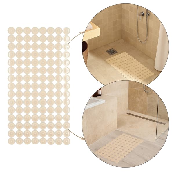 Halkfri badrumsmatta 69x36 cm beige