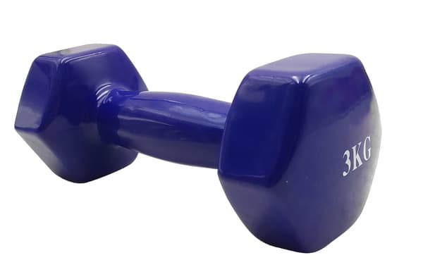 Pinnoitettu valurautainen käsipaino 3kg