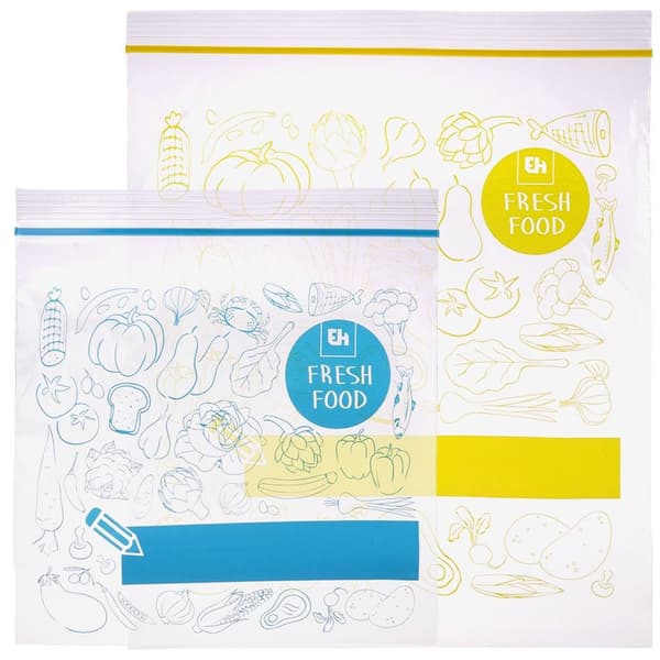 ziplock-påsar för mat 20x1,2 l + 20x2,5 l 40 st