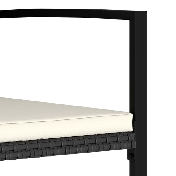 vidaXL havemøbelsæt i 3 dele i polyrattan, sort