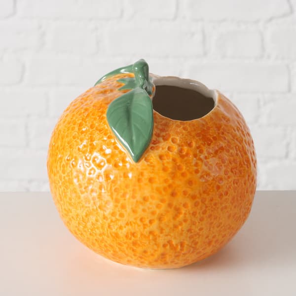 Orange keramikvase