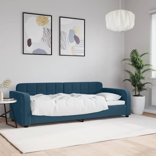 vidaXL Dagbädd, Blå, 80x200 cm, Klädd i sammet