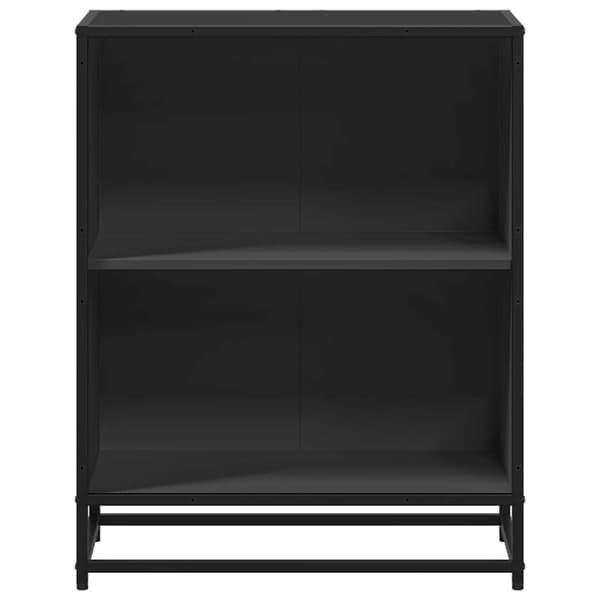 vidaXL bogreol, sort, 60x35x76 cm, træbaseret materiale
