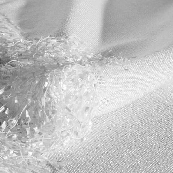 Elegant JASPER rund duk 120 cm vit