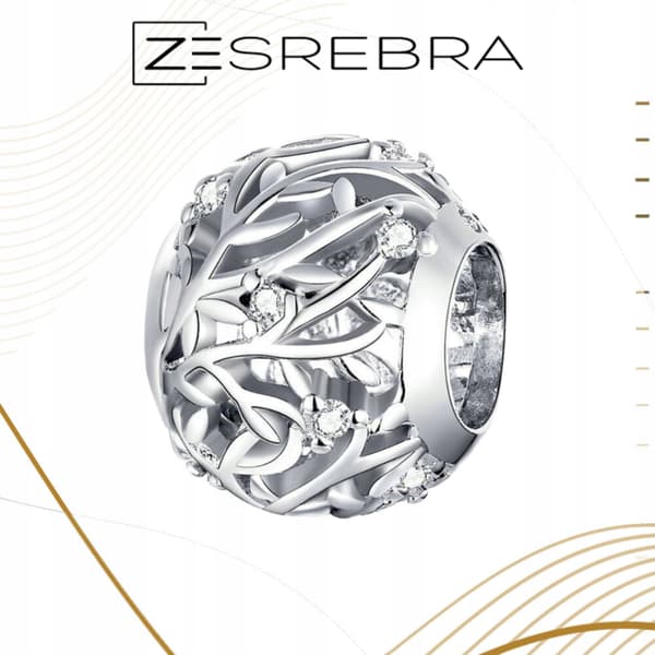 Berlocker kvistar silver 925 silver löv hänge pärla berlocker pr. S925