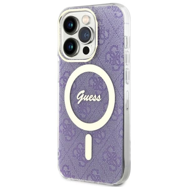 Guess IML 4G MagSafe-etui til iPhone 14 Pro, lilla