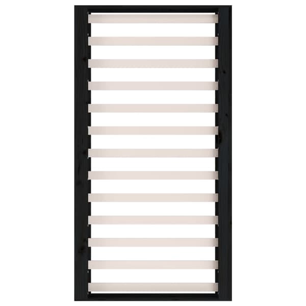 vidaXL sengestel sort 75x190 cm massivt træ