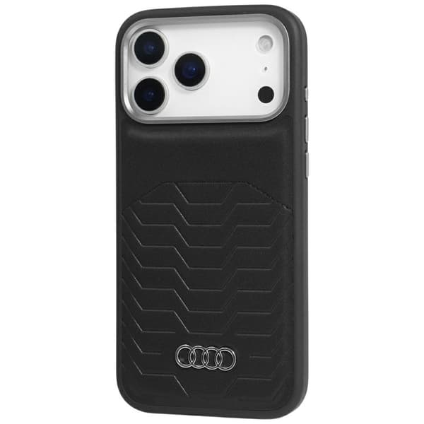 Audi GT MagSafe-etui i kunstlæder til iPhone 17 Pro, sort
