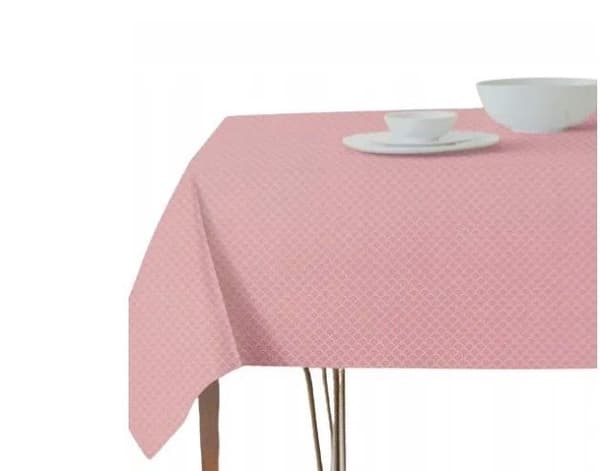 Fläckbeständig jacquardduk 110x160 rosa