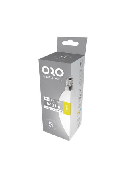 LED-lamppu ORO-PREMIUM-E14-C37-7W-XP-WW, 3000K