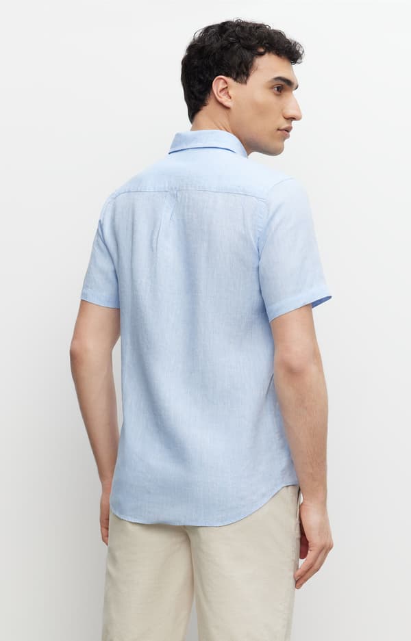 Slim fit hørskjorte M