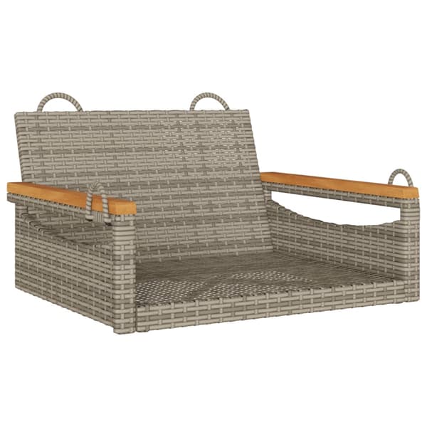 vidaXL Keinutuoli, harmaa, 63x62x40 cm, polyrottinki