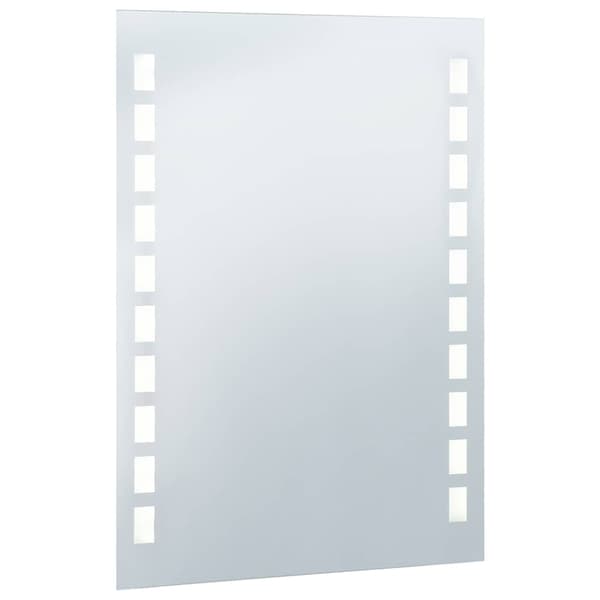 vidaXL Väggmonterad badrumsspegel med LED, 60 x 80 cm