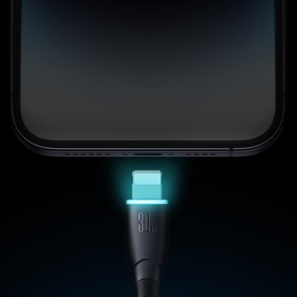 Kabel för iPhone Starry Series USB-C - Lightning 30W 1m svart