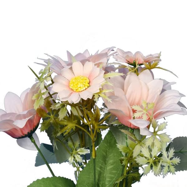 Buket med 7 margueritter, 36 cm, lyserød
