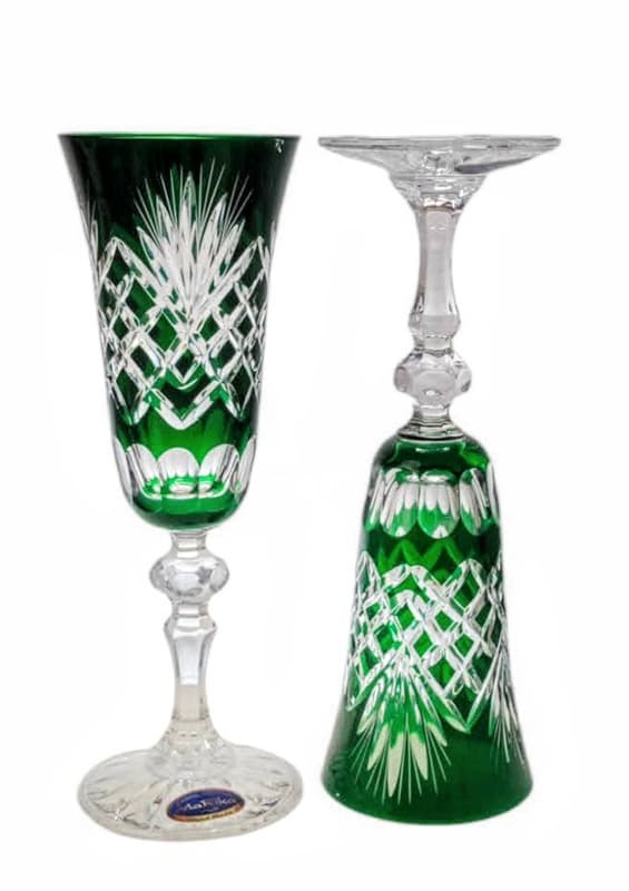 Smaragdkristall Champagneglas 150ml Ananas