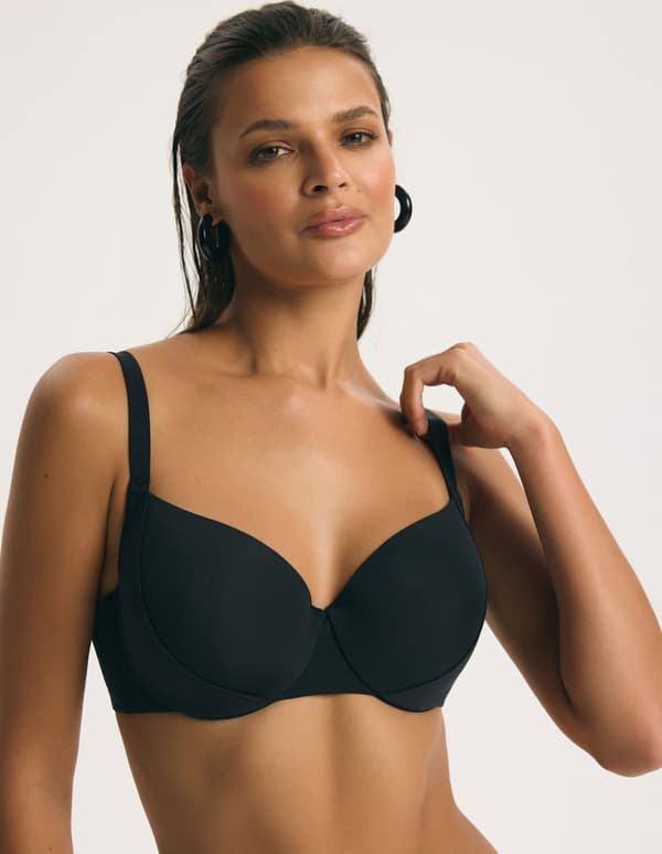 Esotiq BASE Vatteret Bikinitop | Sort 80E