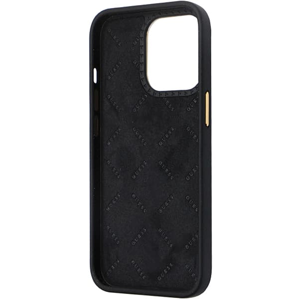 Guess Silikone Logo Strass 4G Etui til iPhone 13 Pro / 13, Sort