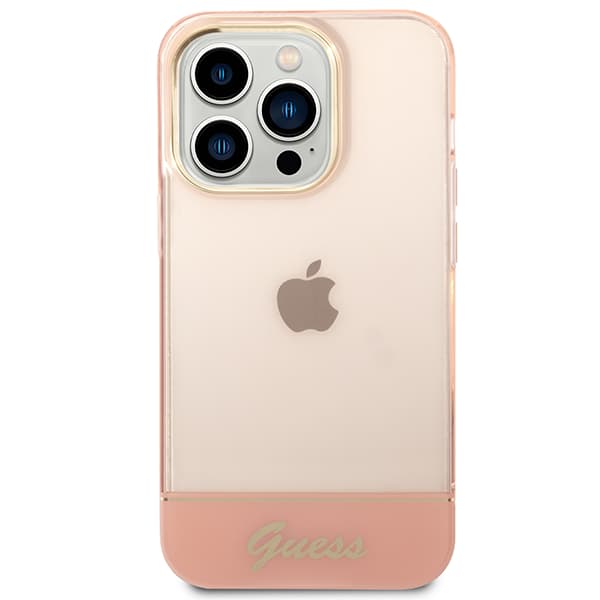 Guess Translucent Fodral till iPhone 14 Pro Max, Rosa