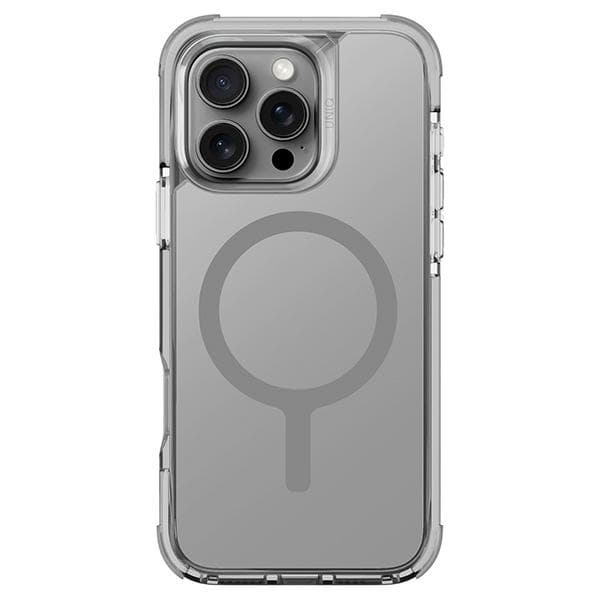 UNIQ Combat MagSafe -kotelo iPhone 16 Prolle, harmaa